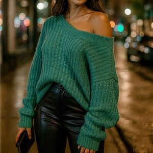 Brand new with tags! Free People Aqua Sweater